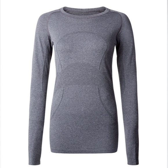 Lululemon Swiftly Tech Long Sleeve Heathered Blk